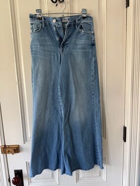 Frame Denim Light Blue Wide Leg High-Rise Jeans